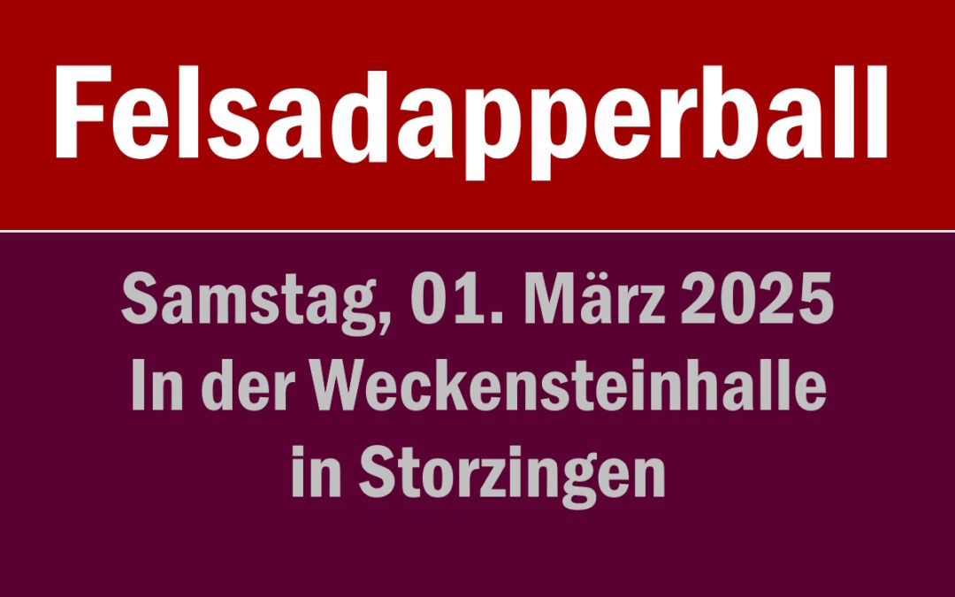 Felsadapperball 01.03.2025