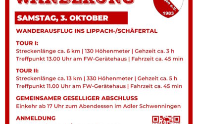 Feiertagswanderung am Sa. 03.10.2026